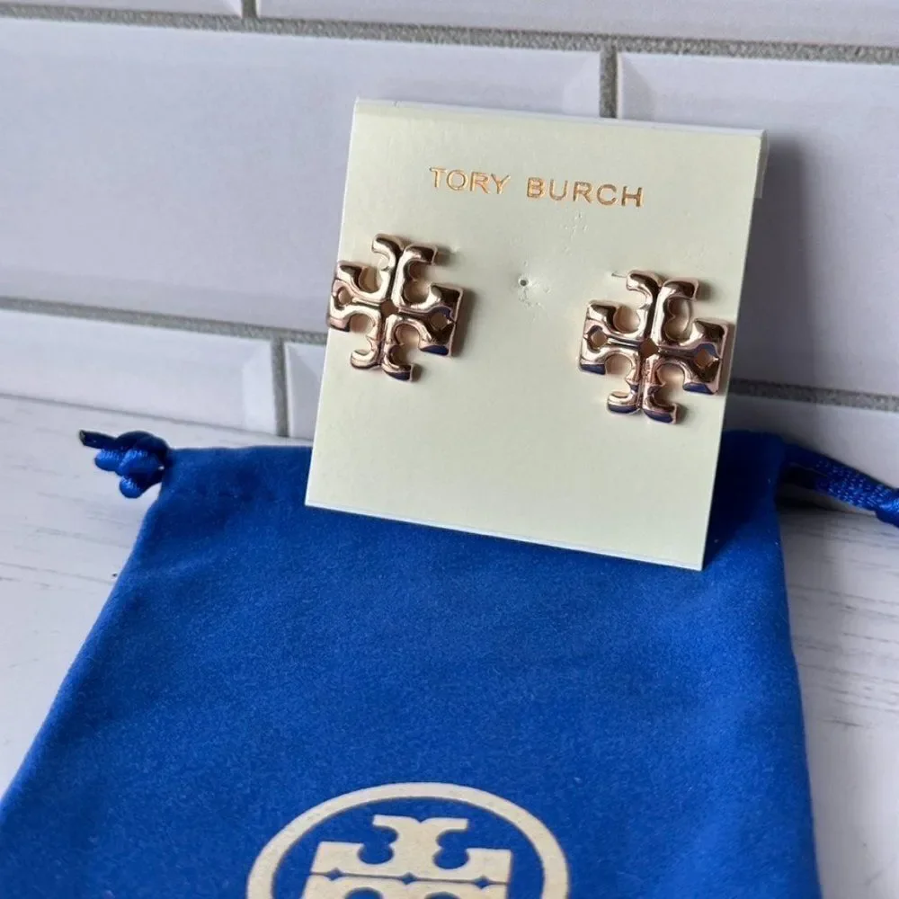 TORY BURCH Kira Stud Earrings - Rose Gold